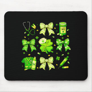 Coquette Bow Tie Nurse Funny For Girl Women St Pat マウスパッド