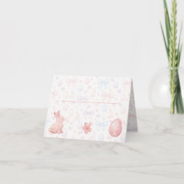 Coquette Bunny & Bows Easter Table Place Card サンキューカード