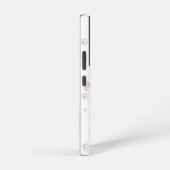 Coquette Bunny Phone Case – White & Floral Samsung Galaxyケース (右側面)