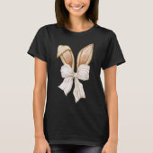 Coquette Bunny Tee, Bow and Ears Design Tシャツ (正面)