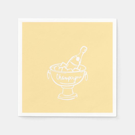 Coquette Champagne スタンダードカクテルナプキン (正面)