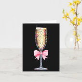 Coquette Champagne Gl Happy New Year 2026 Party Wo カード (黄色い花)