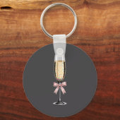 Coquette Champagne Gl Happy New Year 2026 Party Wo キーホルダー (正面)