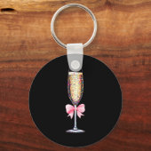 Coquette Champagne Gl Happy New Year 2026 Party Wo キーホルダー (正面)