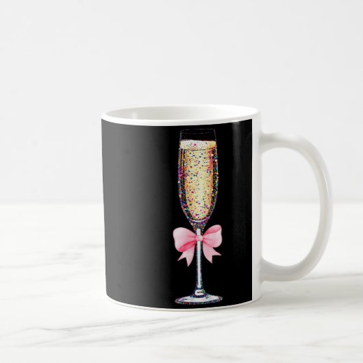 Coquette Champagne Gl Happy New Year 2026 Party Wo コーヒーマグカップ (右)