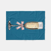 Coquette Champagne Gl Happy New Year 2026 Party Wo フリースブランケット (正面(横))