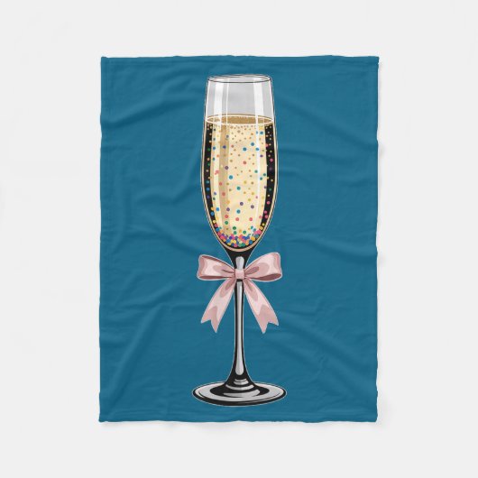 Coquette Champagne Gl Happy New Year 2026 Party Wo フリースブランケット (正面)