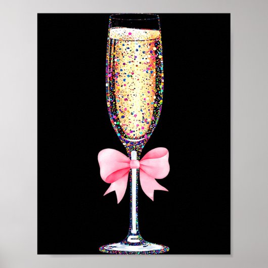 Coquette Champagne Gl Happy New Year 2026 Party Wo ポスター (正面)