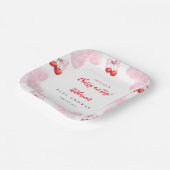 Coquette Cherry Baby Shower ペーパープレート (傾斜あり)