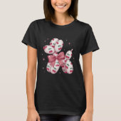 Coquette Cherry Balloon Dog Aesthetic Women's Tシャツ (正面)
