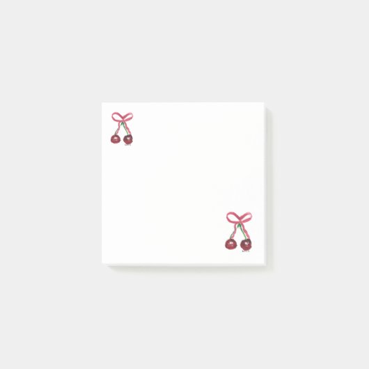 Coquette cherry note paper ポストイット (正面)