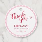 Coquette Cherry on Top Baby Shower フェイバータグ (裏面)