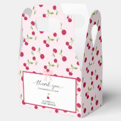 Coquette Cherry On Top Baby Shower Pink Thank you フェイバーボックス (オープン)