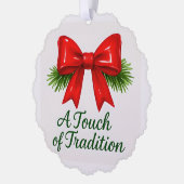 Coquette Christmas Bow — Messy Girl Magic ✨ オーナメントカード (左)