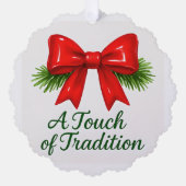 Coquette Christmas Bow — Messy Girl Magic ✨ オーナメントカード (正面)