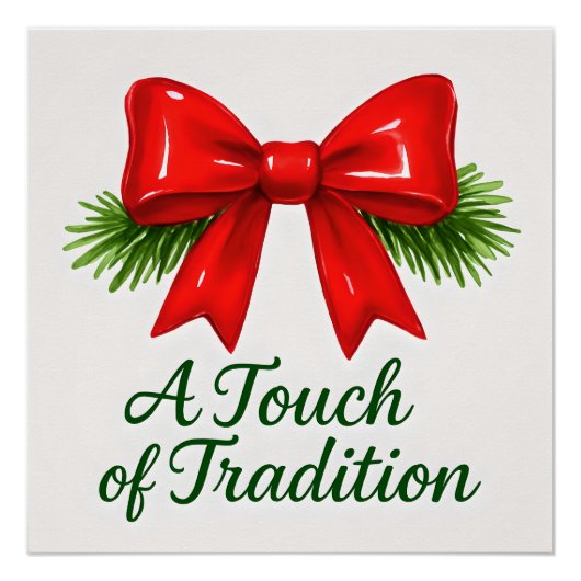 Coquette Christmas Bow — Messy Girl Magic ✨ ポスター (正面)