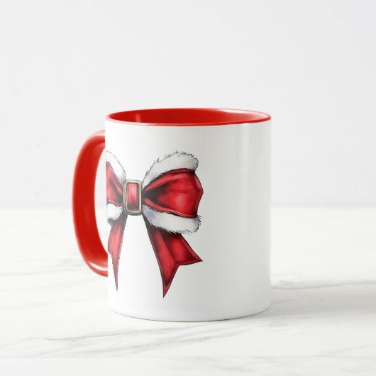 Coquette Christmas Bow Mug マグカップ (正面左)