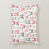 Coquette Christmas Bows Pillow Sleeve Red Green アクセントクッション (正面(垂直))