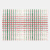 Coquette Christmas Bows Wrapping Paper Red & Green ラッピングペーパーシート (正面3)