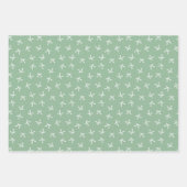 Coquette Christmas Bows Wrapping Paper Red & Green ラッピングペーパーシート (正面3)