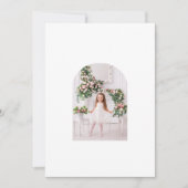 Coquette Christmas Family Photo Pink Green Doodle シーズンカード (正面)