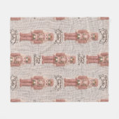 Coquette Christmas Nutcracker Latch Hook Yarn フリースブランケット (正面(横))