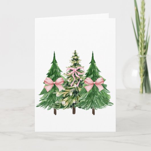 Coquette Christmas Tree, Breast Cancer AwarenessCo カード (正面)