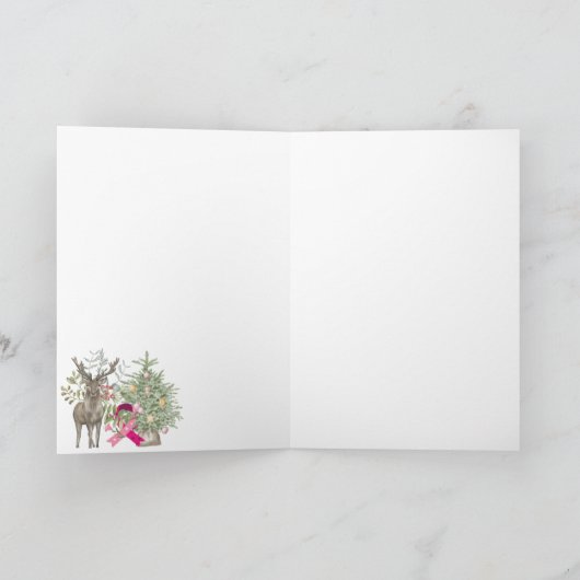 Coquette Christmas Tree, Breast Cancer AwarenessCo カード (内部)