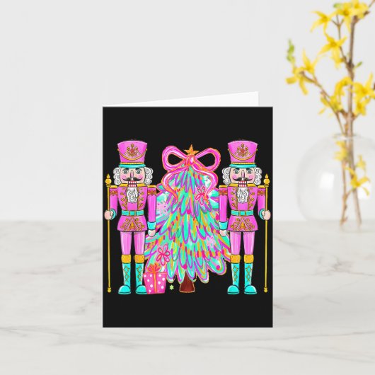 Coquette Christmas Tree Nk Nutcrackers Xmas Women  カード (黄色い花)