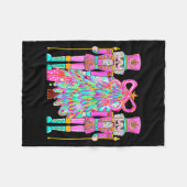 Coquette Christmas Tree Nk Nutcrackers Xmas Women  フリースブランケット (正面(横))