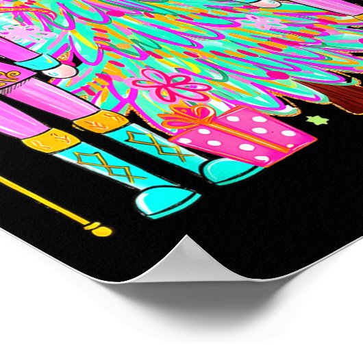 Coquette Christmas Tree Nk Nutcrackers Xmas Women  ポスター (角)