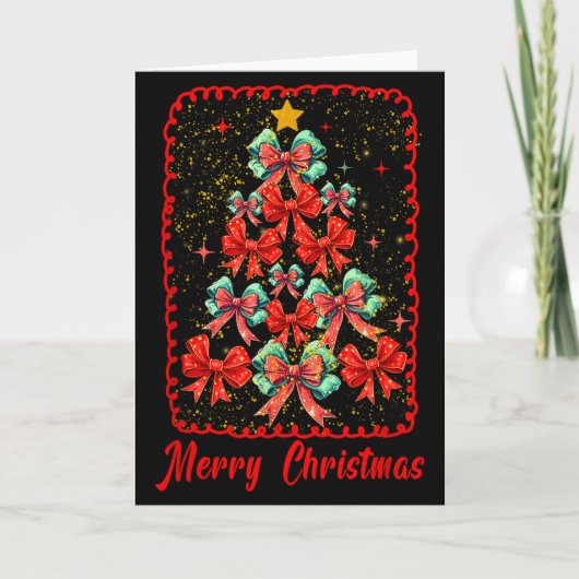 Coquette Christmas,trendy Christmas Funny Gift Wom カード (正面)