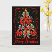 Coquette Christmas,trendy Christmas Funny Gift Wom カード (黄色い花)