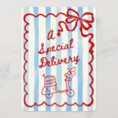 Coquette Ciao Baby Blue Italian Theme 招待状 (裏面)