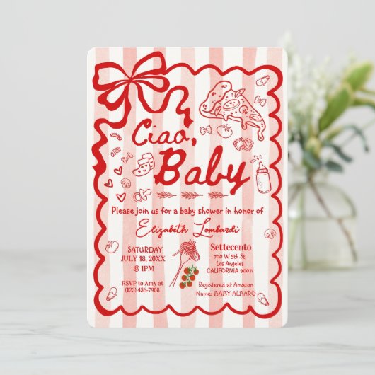 Coquette Ciao Baby Italian Theme 招待状 (スタンド正面)