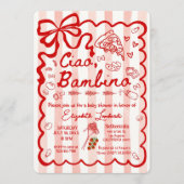 Coquette Ciao Bambino Italian Theme 招待状 (正面)