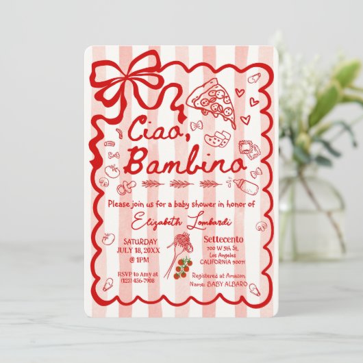 Coquette Ciao Bambino Italian Theme 招待状 (スタンド正面)