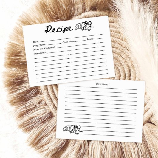 Coquette Croissant Recipe Card