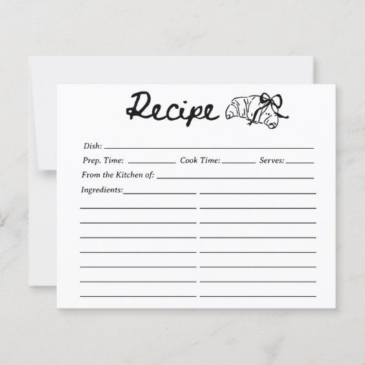 Coquette Croissant Recipe Card (正面)