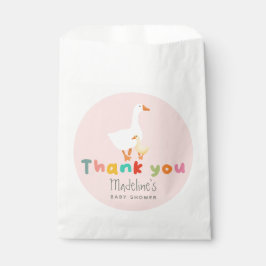 Coquette Cute Pink Silly Goose Baby Shower フェイバーバッグ