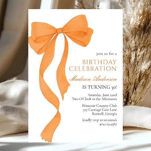 Coquette Fall Birthday Invitation 招待状
