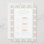 Coquette Final Fiesta 3 Day Itinerary Bachelorette 招待状 (裏面)