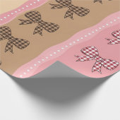 Coquette Football Bows Leopard Pattern (10) ラッピングペーパー (角)