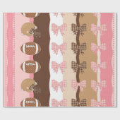 Coquette Football Bows Leopard Pattern (11) ラッピングペーパー (フラット)