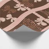 Coquette Football Bows Leopard Pattern (4) ラッピングペーパー (角)