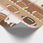 Coquette Football Bows Leopard Pattern (5) ラッピングペーパー (角)