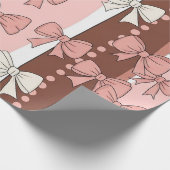 Coquette Football Bows Leopard Pattern (7) ラッピングペーパー (角)