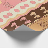 Coquette Football Bows Leopard Pattern (8) ラッピングペーパー (角)