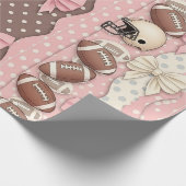 Coquette Football Bows Leopard Pattern (9) ラッピングペーパー (角)