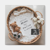 Coquette Gender Neutral Pregnancy Announcement マグネット (正面)